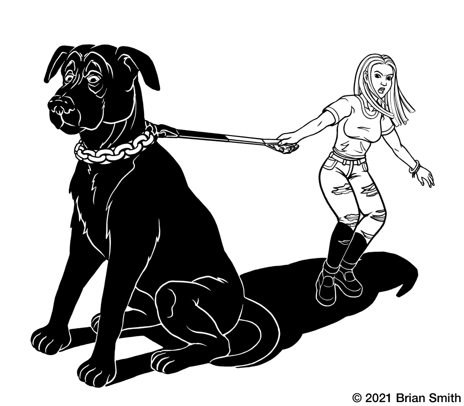 Big black dog