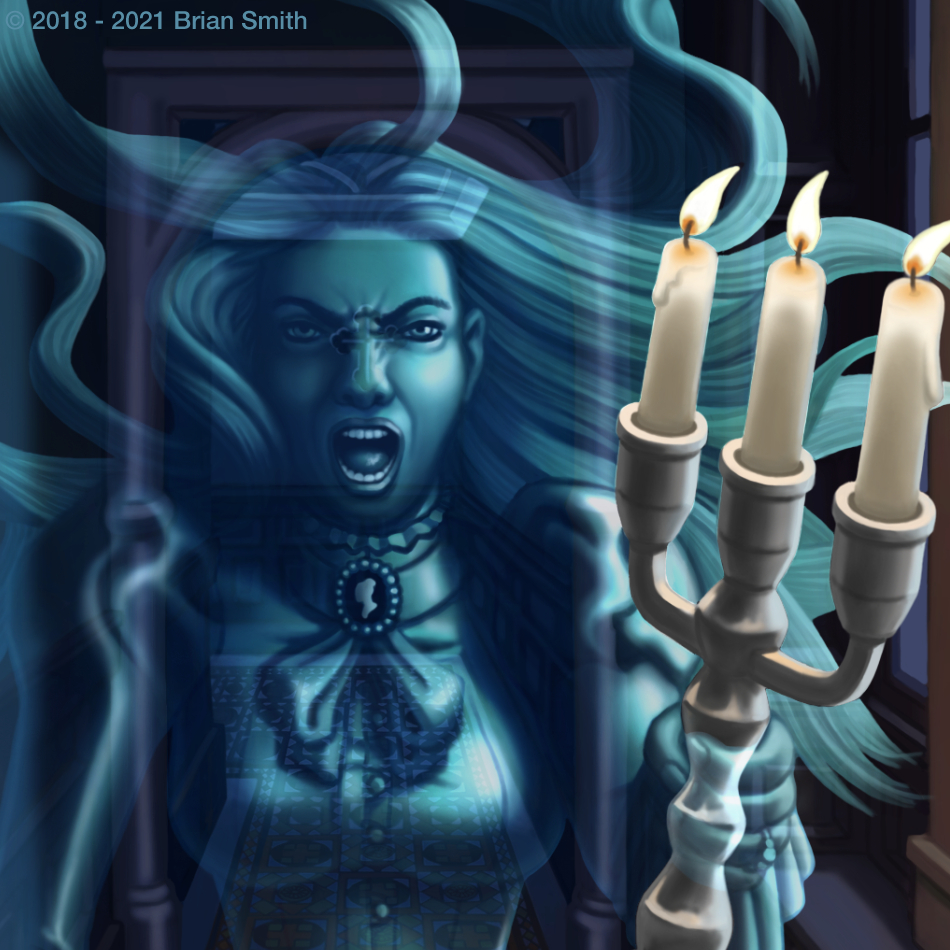 Ghost face closeup