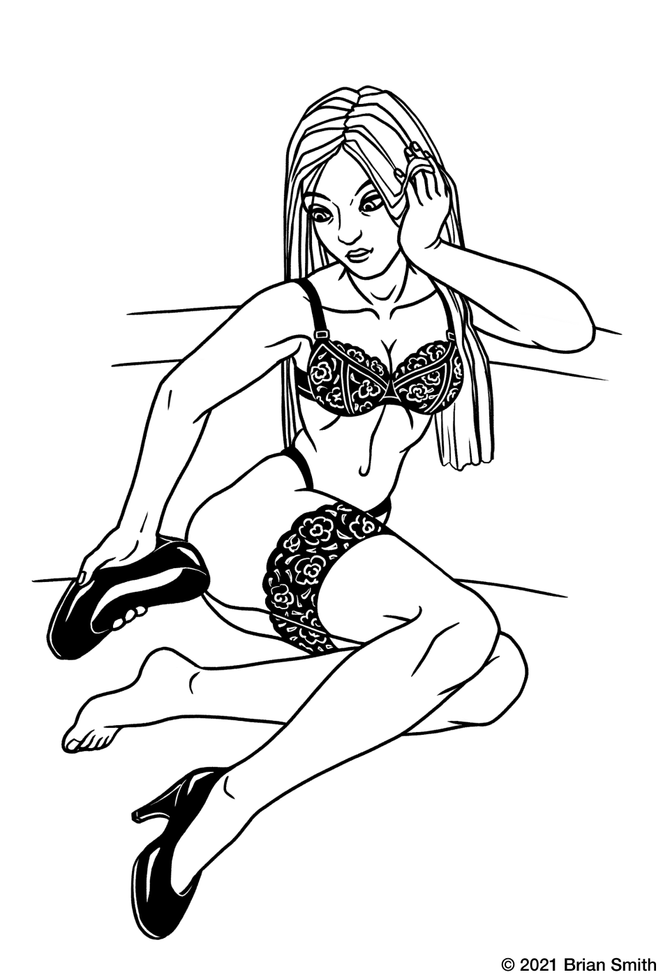 High heels and lace