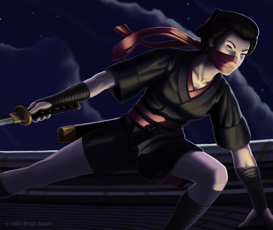 Closeup of Rooftop ninja