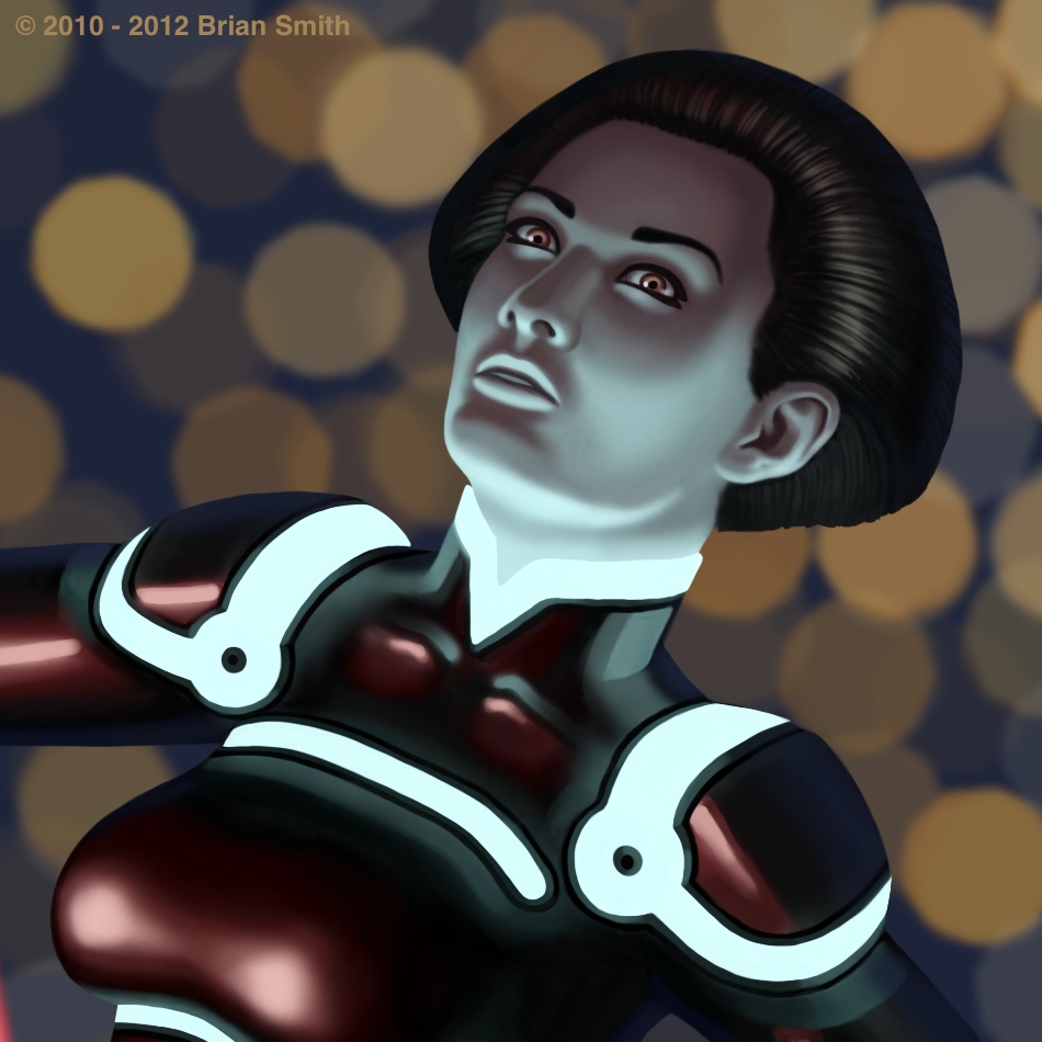 Tron pole dancer