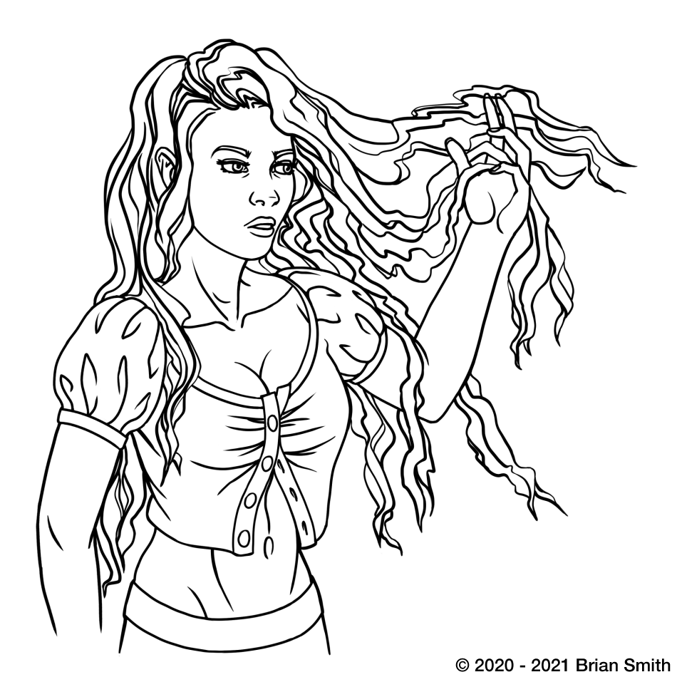 Windy hair